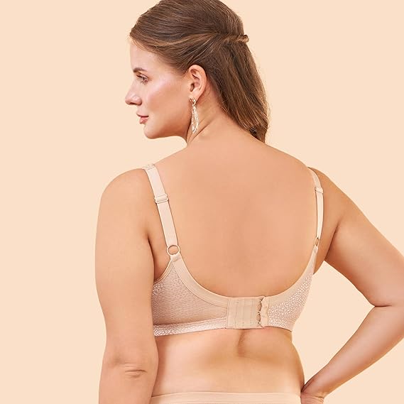 Enamor Side Shaper Double Layer Compression Cotton Minimizer Bra – Women's Everyday Fashion, Non-Padded, Wirefree, High Coverage F048